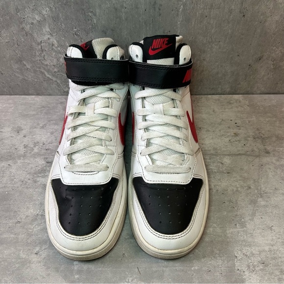 Nike Court Borough Mid 2 Sneakers CD7782-110 Womens sz 8.5 - white/red - Picture 2 of 6